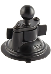 Suction Cup 3.3 Inch Diameter Base with Twist Lock and Aluminum Adapter with 1 Inch Diameter Ball
