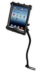 Universal 18" Long Single Leg Mount with 1 Inch Socket and RAM-HOL-TAB17U Holder for Apple iPad with LifeProof & Lifedge Cases (Fits Other Tablets Within Range: Height 8.75-10.75", Width to 8.25", Depth to 1.1")
