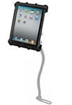 Universal 18" Long Single Leg Mount with 1.0 Inch Socket and RAM-HOL-TAB8U Universal Cradle for 10" Screen Tablets WITH or WITHOUT Large Heavy Duty Case/Cover/Skin Including: Apple iPads