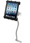 Universal 18" Long Single Leg Mount with 1 Inch LOCKING Socket and RAM-HOL-TAB8U LOCKING Universal Cradle for 10" Screen Tablets WITH or WITHOUT Large Heavy Duty Case/Cover/Skin Including: Apple iPads