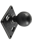 3.68 Inch Square VESA 75mm Compatible Plate with 2.25 Inch Dia. Rubber Ball