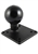 4.75 Inch Square VESA 4x75/100mm Compatible Plate with Aluminum Post and 3.38 Inch Dia. Rubber Ball