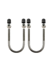 Stainless Steel U-Bolts Hardware Pack, accommodates Rails 1" to 1.25" Diameter Rail
