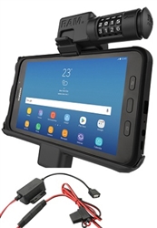 RAM Locking Powered Cradle for Samsung Galaxy Tab Active2 with Charger