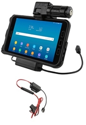 RAM Key-Locking Power & Data Cradle for Samsung Tab Active2 with Charger