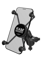 RAM M6-1 x 6mm Threaded Stud, SHORT Sized Arm & RAM-HOL-UN10BU Large X-Grip Phone Holder (Fits Device Width 1.75" to 4.5")