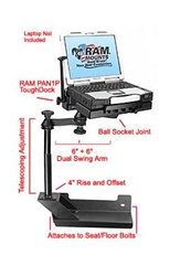 Dodge Ram 1500 (2002-2007) and 2500, 3500, 4500, 5500 (2003-2007) Panasonic Toughbook Laptop Mount System