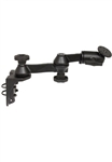 Universal Vertical Mount with Hardware, Dual Straight Swing Arms with 2.5 Inch Round Plate