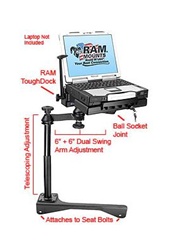 Dodge Police Cars: Charger (2006-2010) & Magnum (2006-2011) Panasonic Toughbook Laptop Mount System