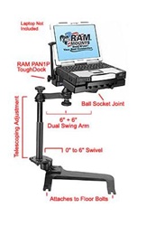 Chevrolet: Avalanche, Silverado, Suburban, Tahoe (2007-2013), GMC: Denali, Sierra, Yukon/XL (2007-2013), and Hummer H2 (2003-2011) Panasonic Toughbook Laptop Mount System