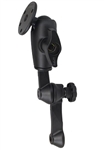 12 Inch Double Swing Arm Swivel Mount with 3.68 Inch Diameter Base and 2.25 Inch Diameter D Sized Ball