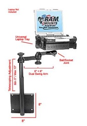 Universal Vertical DRILL Down Base (Requires Flat and Level Surface) Laptop Mount System