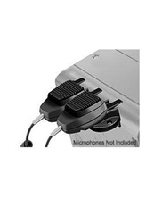 Console Microphone Holders Double Clip at 90 Degrees