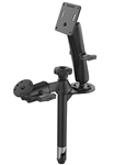 8 Inch Upper Tele-Pole with Flange, Articulating Single Swing Arm and VESA Plate Mount