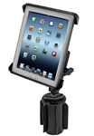 RAM-A-Can Cup Holder Mount with RAM-HOL-TAB3U Universal Cradle for Tablets WITH or WITHOUT Case/Cover/Skin Including: Apple iPad 4, iPad 3, iPad HD, iPad 2, iPad, Google Nexus 10