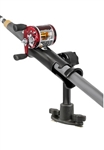 RAM-TUBE Jr. Fishing Rod Holder with 6" Spline Post and Dual T-Bolt Track Base (T-Bolt Dimensions: .48" x .95")