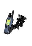 Single 3.25" Dia. Base with Twist Lock, Plastic Dual Pivot Arm and Garmin RAM-HOL-GA20U Holder (Selected Rino 500 Series)