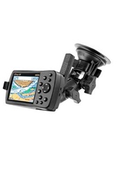 Single 3.25" Dia. Base with Twist Lock, Plastic Dual Pivot Arm and Garmin RAM-HOL-GA7U Holder (Selected GPSMAP 176x, 196x, 276x, 296x and 396 Series)