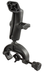 Universal COMPOSITE Aviation Yoke "C" Clamp Base (Fits Rail/Edge Lip from 0.625" to 1.25"), Standard Sized Arm with Universal Diamond Adapter Plate
