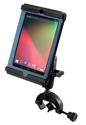 Universal COMPOSITE Clamp Base (Fits Rail/Edge Lip from 0.625" to 1.25") with Standard Sized Arm & RAM-HOL-TAB16U Holder for Google Nexus 7 WITH THICK Case (Fits Other Tablets Within Range: Height 7.12-8.875", Width to 5.05", Depth to .82")