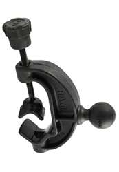 COMPOSITE Aviation Yoke "C" Clamp Base (Fits Rail/Edge Lip from 0.625" to 1.25") with 1 Inch Diameter Composite Ball
