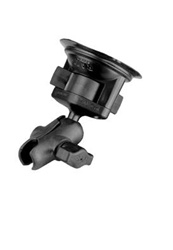 Single 3.25" Dia. Suction Cup Base with Twist Lock, PLASTIC Short Length Sized Arm (No Adapter)
