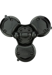Triple Suction Cup Base with Three 3.25 Inch Dia. Suction Cups with DUAL 1 Inch Diameter Balls (Light Duty)