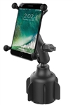 RAM Stubby Cup Holder Base with Composite Standard/Medium Sized Arm & RAM-HOL-UN10BU Large X-Grip Phone Holder (Fits Device Width 1.75" to 4.5")