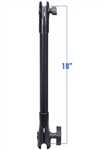 RAM Composite 18 Inch Overall Length Extension Pole with 1 Inch Ball and 1.5 Inch Ball Socket Ends