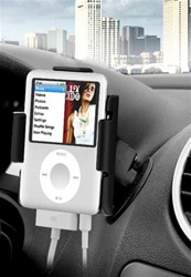 Universal 2.5 Inch Adhesive Flex Stick Base with RAM-HOL-AP5U Apple iPod Nano Holder (3rd Gen WITHOUT Case or Cover)