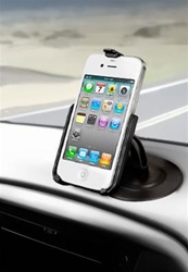 Universal 2.5 Inch Adhesive Base with RAM-HOL-AP9U Apple iPhone 4 Holder (4th Gen/4S WITHOUT Case or Cover)