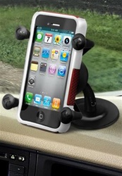 Lil' Buddy Universal Mount with RAM-HOL-UN7U Universal X Grip Spring Loaded Holder (Fits Device Width 1.875" to 3.25")