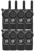 Motorola CLS1110 Two Way Radio 8 Pack Walkie Talkie Bundle