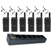 SL300 UHF Digital Display Combo Pack - 6 Radios, 6 Earpieces, & 6-Bank Charger