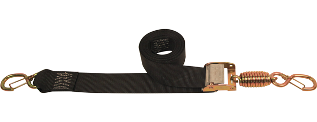 2" x 12' Spring Loaded Cam Buckle Strap with Keeper S Hooks