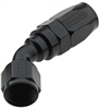 BLACK -6AN 45 DEGREE SWIVEL HOSE END