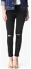 7 For All Mankind b(air) Denim Ankle Skinny with Knee Slits