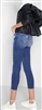 7 For All Mankind High Waisted Ankle Skinny With Released Hem