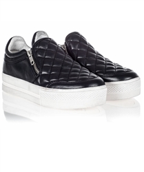 Ash Jodie Womens Sneaker Black Quilted Leather