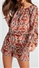 BCBGeneration Floral Dolman Sleeve Romper