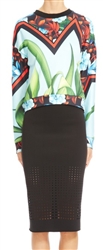 Clover Canyon Broken Bloom Cropped Sweatshirt