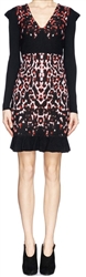 MCQ Alexander McQueen Pixel Leopard Wool Knit Dress