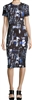 McQ Alexander McQueen Richter Print Midi Sheath Dress