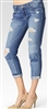 Paige Denim Jimmy Jimmy Crop - Indigo Ezra Destructed