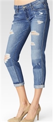 Paige Denim Jimmy Jimmy Crop - Indigo Ezra Destructed