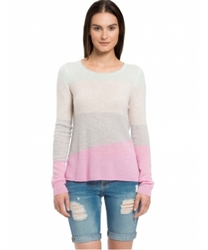 White + Warren Cashmere Cashmere Intarsia Open Crewneck