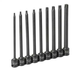 3/8" Drive 9 Pc. 6" Length Internal Star Set