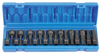 1/2" Drive 18 Pc. Combo Hex Driver SAE/Metric Set