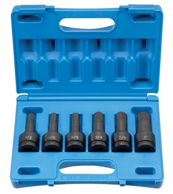 3/4" Drive 6 Piece Hex Driver Set