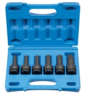 3/4" Drive 6 Piece Hex Driver Set